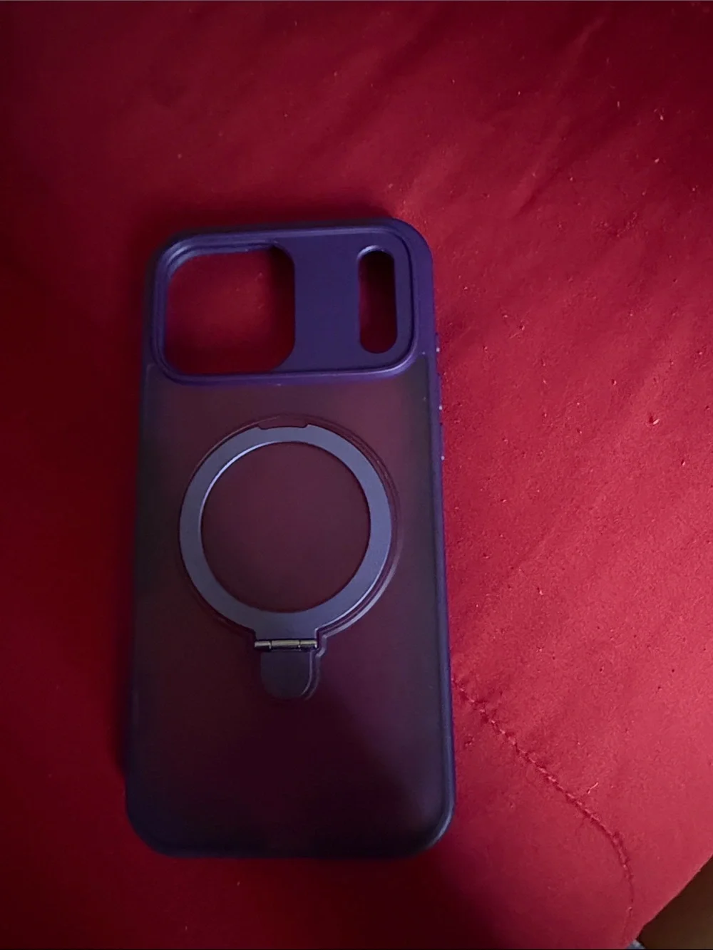 Purple Magnetic Ring iPhone Case - Compatible Cell Phone Accessory